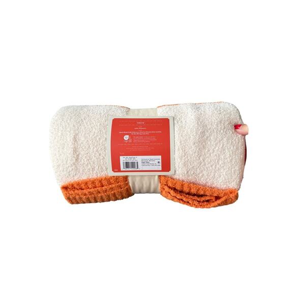 Opalhouse Red Pink Striped Yarn Dyed Cozy Feathery Kit Throw Blanket 50 x 60 in - Picture 3 of 4